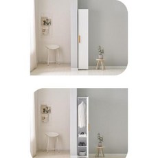 틈새 옷장 300 키큰 코너 행거 틈새장 가방 니트 수납 광폭형 55cm, 화이트(광폭형깊이55cm)
