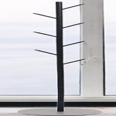 웨일베리나 모던 스탠드옷걸이 (트리 스톤받침) (블랙) 튼튼한 사무실 매장용 지지대 의류행거 자취방