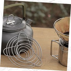 야외 휴대용 커피 추출 도구 스테인리스 나선형 여과 장치 원두 핸드 드립 캠핑, 1개, (01)커피드리퍼