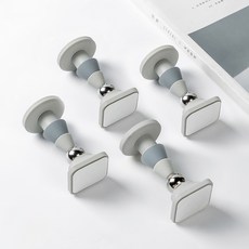 SOLEV 초강력 현관문 트리 디자인 자석 방문고정 무타공도어스토퍼, 4개, 그레이
