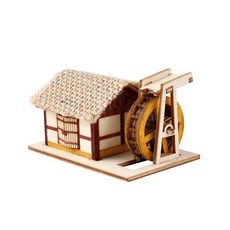 모두의취미 3D목재 건축물 랜드마크 입체퍼즐모형 시리즈, 1개, 3D목재 미니 물레방앗간, 1피스