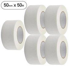 아트위브 대용량 종이 마스킹 테이프 아이보리 50mm (50M), 5개