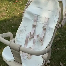 嬰兒車冰絲涼蓆 塗鴉款, 遛娃神器冰絲涼蓆雲朵小兔, 1套