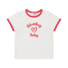 블루독 베이비 RD BB LOVE 반팔티셔츠 B 46319-332-06 4631933206 출산백일돌선물 유아 상하복 내의 출산 선물 백일 돌 선물