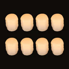 유니버설 빛나는 타이어 밸브 모자 자동차 바퀴 허브 방진 장식 림 줄기 커버 적용 가능한 오토바이 자전, 06 8PCS Yellow