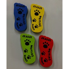 利多文具 腳丫造型磁鐵板擦, 綠, 綠