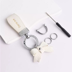 자동차 키체인 차 키링 럭셔리 가방링, 1개, 화이트