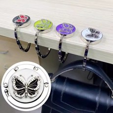 나비 책상 가방걸이 휴대용 가방 후크 사무실, 퍼플, one 퍼플, 1개