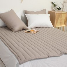 오가닉 순면 100% 침대패드 밴드고정 아사 60수 미끄럼방지 밴딩패드, 모카