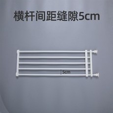 寵物門欄 免打孔安裝 伸縮設計, 1個, 白色