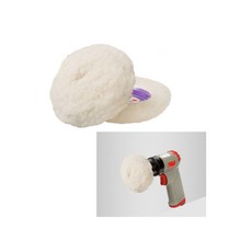 스크래치 제거 작업 벨크로 부착 양털 패드 2개 4인치