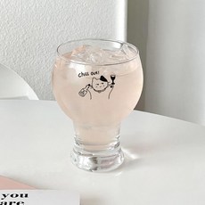 卡通玻璃杯ins高顏值啤酒杯稀奇古怪家用高腳杯果汁飲料杯水杯子, 1個