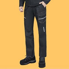 ACE UNIFORM 商城混紡黑色牛仔工裝工作服電焊服男士春秋春季秋季上衣 YO-206 下裝 206-1