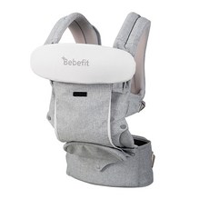 韓國Bebefit S7 旗艦款 智能嬰兒揹帶【金寶貝】折疊腰凳 揹帶 揹巾 背帶, 淺雲灰