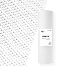 종이완충제 종이뽁뽁이 종이완충재 포장지 버블페이퍼 300mm(폭) 길이 50M(연신전 30M), 1개, 화이트