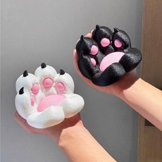 고양이 발바닥 핸드폰 거치대 미니 인형 소파 블랙+화이트, 1개, 화이트+블랙