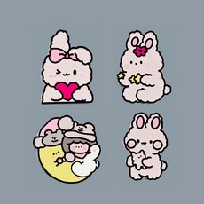 큐트 토끼몰드 별 하트 인형 달 석고방향제 수제 실리콘몰드, D 굿나잇