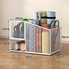 이동식 수납함 인형 바구니 S 50L 멀티 요가용품정리 옐로우, 파릇파릇★착용형, 1개