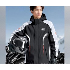 오토바이 우비 배달라이더 레인수트 상하세트, L, 레드 플레임 그레이 여성용