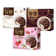 롯데제과 몽쉘 오리지널 + 카카오 + 딸기, 1세트, 1.224kg