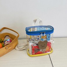 여름 투명 백팩 남아 여아 캐릭터 비치백 외출용 가방
