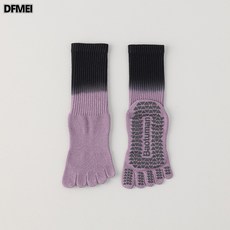 DFMEI 瑜伽襪女中筒防滑專業室內跳繩運動舞蹈健身普拉提防滑分趾五指襪