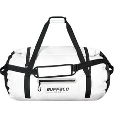 Buffalo Gear 60L 방수 더플 여행용 백 카약 보트 낚시 캠핑용 튼튼한 드라이 오렌지 주황색. 드라이백 그외 각종 541654, 화이트