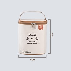 保溫便當餐盒 學生專用提桶, 1個, 【小號】單獨袋子小貓