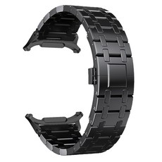 삼성 갤럭시워치 7/8 울트라 2025 호환 스테인리스 메탈 스트랩 47mm, 블랙, 1개