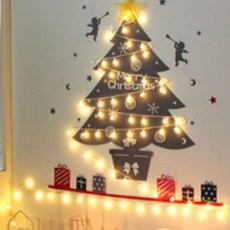 전구 교회 핑크 학원 크리스마스 벽장식웜트리 카페 업소 트리 장식 벽전용 소품 성당 유치원 식당 어린이집 _20259111EA, 단품