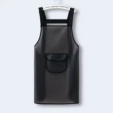 버니박스 TPU 양면코팅 방수 앞치마 포켓형 75cm, 1개, 블랙
