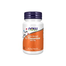 NOW Foods L-茶胺酸 200mg 素食膠囊, 60顆, 1罐
