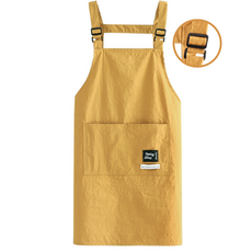 오유핏 남녀공용 길이조절 버클형 방수 앞치마, 1개, 머스타드