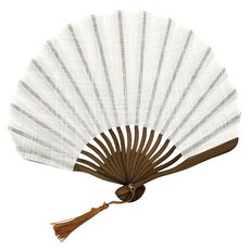 모시부채 (소) 22cm (흰색/백색) 직물아교포수 모시접선(최상품 노리개 달려있음), 백색(흰색), 1개