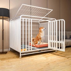 반려동물 사각케이지 강아지 울타리 애견 철장 대형견 사각철장, 1개, 흰색