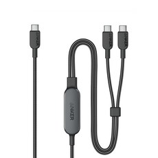 앤커 USB-C to C 140W 2-in-1 케이블, 1개, 블랙, 1.8m