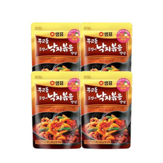 샘표 무교동 오징어낙지볶음 양념 x4 엄마손맛 자취 간편요리 팬트리 풍미 레시피 비법, 1세트, 130g