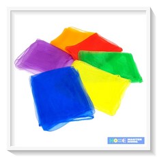 스포츠완구 꼬리잡기 놀이 흥미유발 연습 JSC-6060 저글링 스카프 6색세트 60x60cm, 본상품선택, 1개