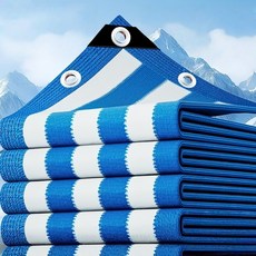 옥상 사각 햇빛차광막4면봉재 옥상그늘막 UV 그늘막 차광망 튼튼한 세차장 차광닷컴, 파란색 + 흰색, 2*2미터