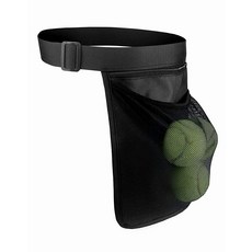 QWORK 2팩 테니스 볼 홀더 피클볼 백 파우치 메시 허리 힙 백 캐리어 여성용 스커트 남성용 6-8개 또는 보관, QWORK 2팩 테니스 볼 홀더 피클볼 백, 파우치,