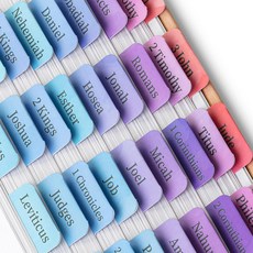 Mr. Pen - 성경 탭 75개의 탭 쿨 그레이 여성 및 남성용 라미네이트 성경 탭 성경 색인 탭 공부를 위한 성경 탭 성경 책 탭 성경 라벨 탭 여성용 미스터, Multicolor