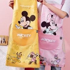 디즈니 미키 미니 방수앞치마 예쁜 주방 에이프런 어린이집 미술 교사 캐릭터 타올 앞치마, 미키마우스