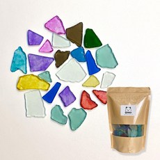 그리구 국산 천연 바다유리 조각, 500g, 혼합색상