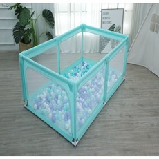 兒童遊戲圍欄 附圍欄收納袋 升級加厚 透氣圍欄, 馬卡綠升級款(現貨),120*120cm送收納袋跟拉環*3個, 1個