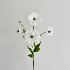 臺灣出貨 蝴蝶蘭仿真花 牡丹花假花 家居裝飾 客廳餐桌插花 拍照道具 婚慶佈置裝飾, 白色, 1個