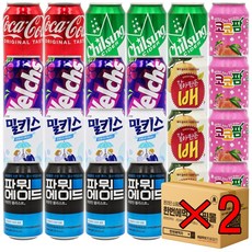 인기뚱캔 6가지맛 총코카콜라/사이다/밀키스/웰치스/갈아만든배/코코팜/파워에이드, 48개, 355ml