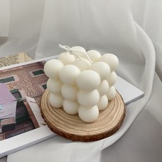 케이트가든 자체제작 감성 오브제 필라캔들 버블 큐브 오브제, 중1p, 150g, 1개