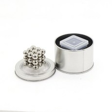 비즈 마그네틱 취미 자석 구슬 블록 성인용, 10mm 실버 27 + 아이언 박스