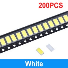 발광다이오드 고휘도 백색 SMD 5730 5630 LED 다이오드 3.2 3.4V 5630/5730-CW/WW 0.5W-150Ma 50-55lm 6500K 100 개 200, [03] 200pcs white, 1개
