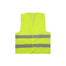 反光背心 安全防護導護背心 道路施工交通工地背心, 1個, 螢光綠, 螢光綠